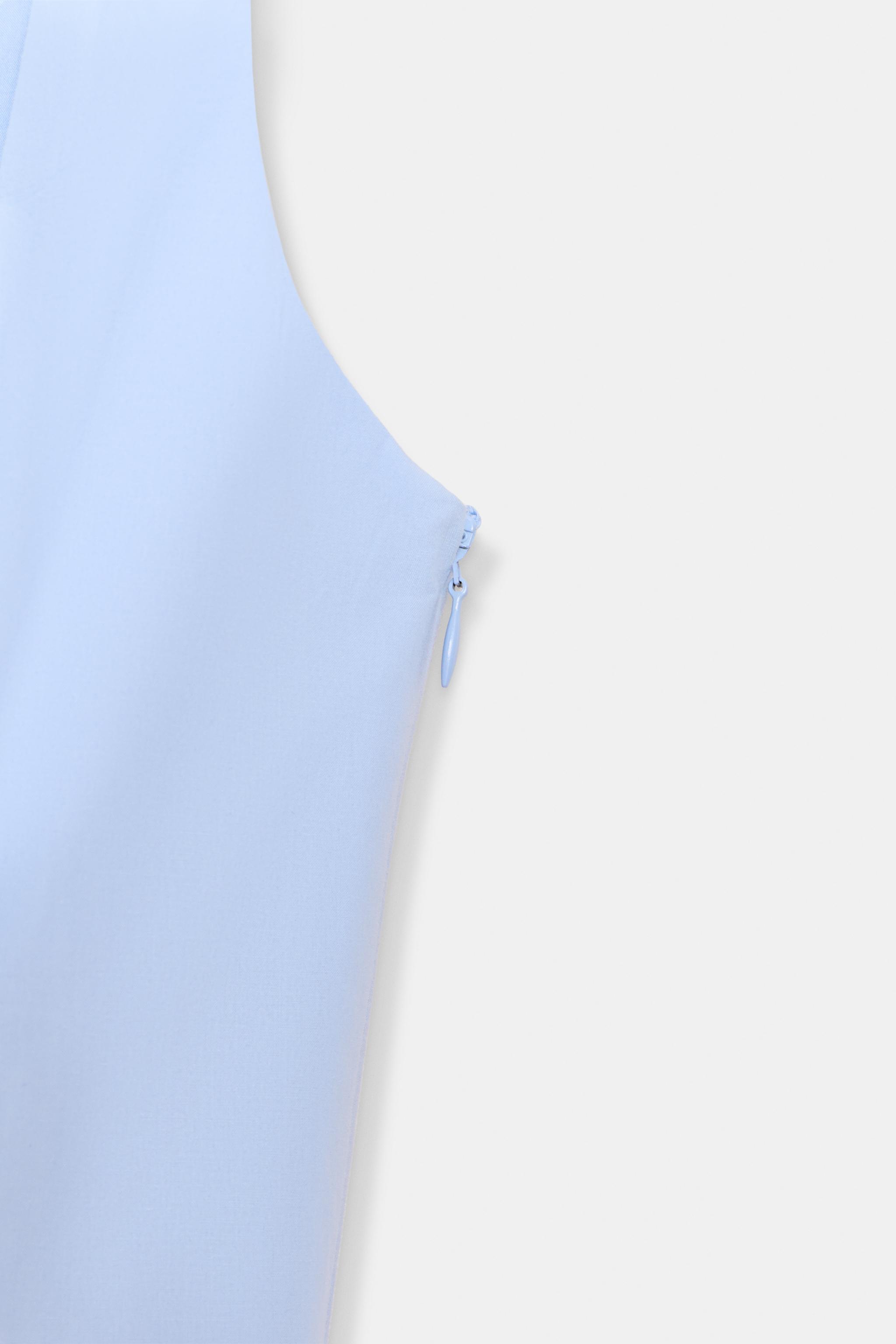 ROBE EN POPELINE À GODETS
